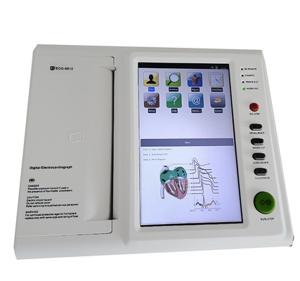 12 macchina del registratore ECG di elettrocardiogramma dell'elettrocardiogramma del monitor di Manica con l'analizzatore