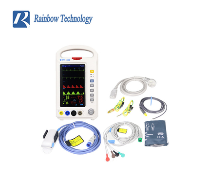 Ambulanza professionale Vital Signs Patient Monitor dell'arcobaleno a 7 pollici