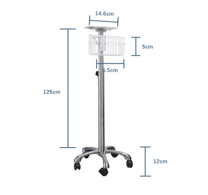 30 kg Capacità di carico Ospedale Camionetto per pazienti Dimensioni 69cm ((L) X 21cm ((W) X 46cm ((H)