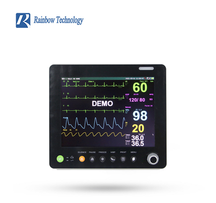 ECG portatile HR NIBP SPO2 RESP TEMP Multi-parameter Monitor del paziente per il reparto di terapia intensiva