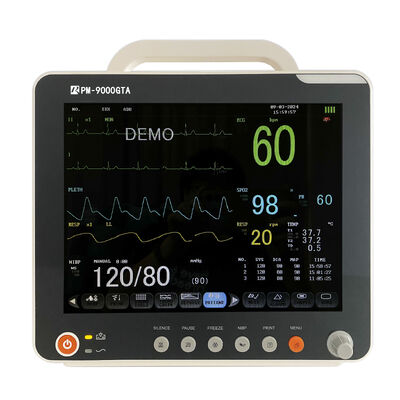 Monitor paziente multiparametrico con schermo TFT da 12,1 pollici con SpO2/ECG/PR/NIBP/TEMP/RESP per ICU ospedaliera