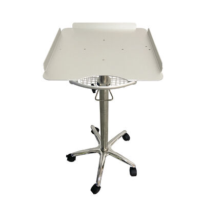Carrello/Carrello ospedaliero portatile regolabile in acciaio inossidabile e lega di alluminio, 5 ruote, 1 ripiano, design moderno per macchine ECG, clinica