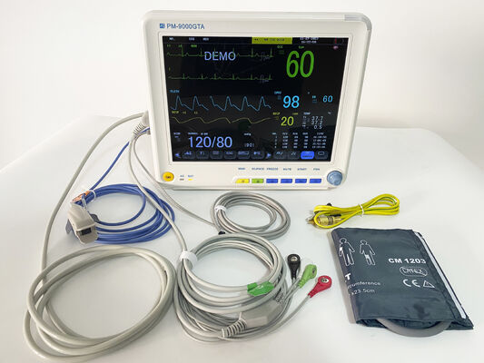 Monitor portatile a bordo letto con ECG SPO2 NIBP TEMP RESP Opzionale ETCO2-Classe II Garanzia di 1 anno
