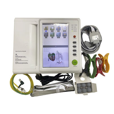 Macchina a cavo ECG touch screen 12 canali con stampante e cavo ECG certificato ISO