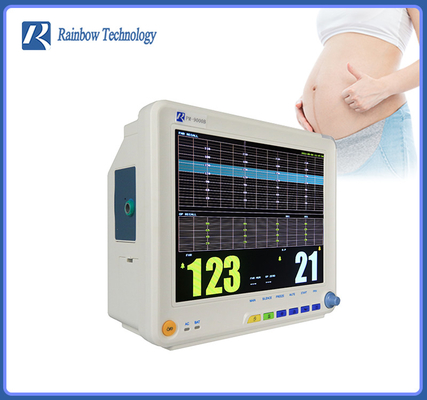 Monitor fetale di battito cardiaco del monitor di parametri fetali portatili economizzatori d'energia di Toco FHR FM 3