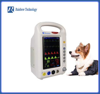Macchina veterinaria compatta del monitor veterinario leggero ECG di temperatura