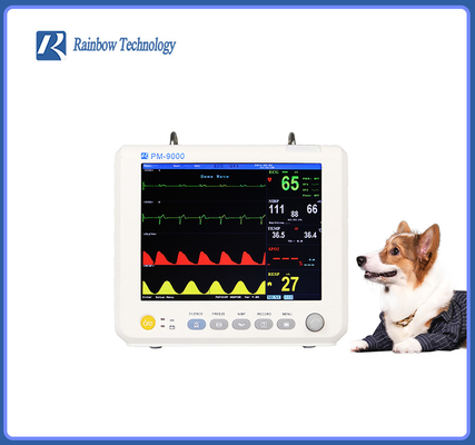 Monitor veterinario parametro a 8 pollici veterinario leggero dei dispositivi di sorveglianza dell'OEM di multi
