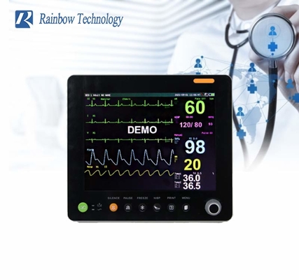 Monitor paziente Digital di colore parametro a 15 pollici di TFT LCD Vital Signs ICU di multi portata a mano
