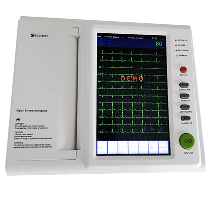 12 macchina del registratore ECG di elettrocardiogramma dell'elettrocardiogramma del monitor di Manica con l'analizzatore