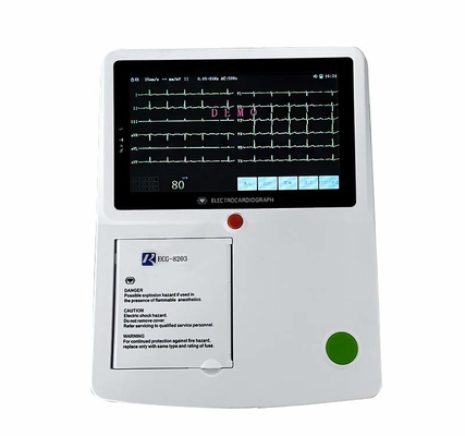 12 macchina alto Resolusion di Digital ECG dei canali con il touch screen degli elettrodi dell'arto