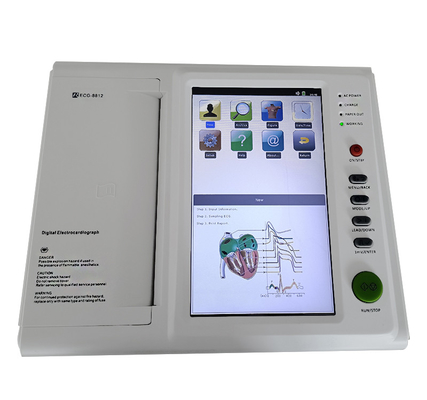 Vendita a caldo Macchina ecg a schermo sensoriale da 10 pollici 12 punti 12 canali