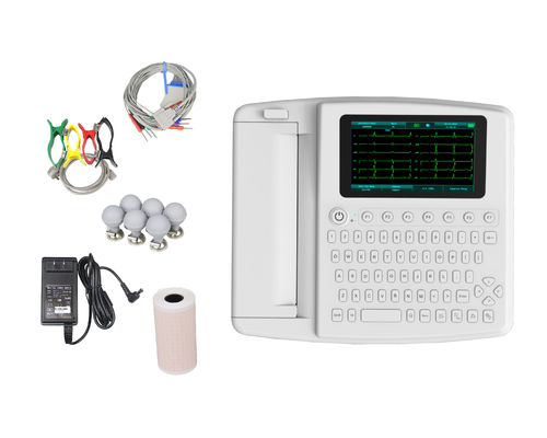 Software a 7 pollici del PC ECG della macchina di Manica ECG della macchina 12 del cardiografo di elettrocardiogramma