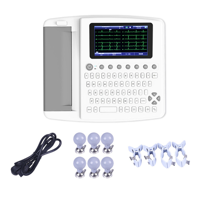 Macchina ECG a sei canali con derivazioni singole/multiple e archiviazione dati interna/esterna