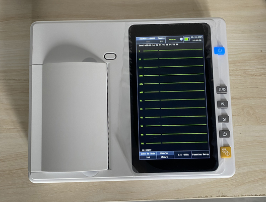 3/6 Canale Macchina di elettrocardiografia Alta risoluzione Stampa termica Monitor ECG portatile