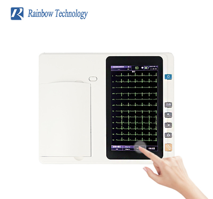 7 pollici color TFT-LCD touch screen elettrocardiogramma ECG digitale macchina