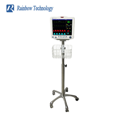 Multi-parameter ICU Patient Monitor Prezzo Ospedale Medical Patient Monitor Mobile Stand Mobile Cart Trolley