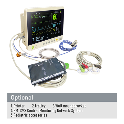 Monitor elettrico neonatale fornito in fabbrica con funzionalità multiparametro per il reparto pediatrico dell'ospedale