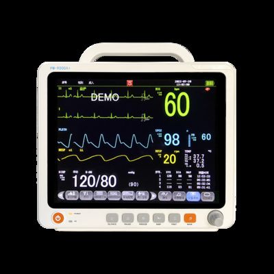 Monitor paziente multiparametrico portatile da 12,1 pollici con touchscreen e display LCD a colori per monitoraggio ECG/FC/RESP/SPO2/NIBP/Temp