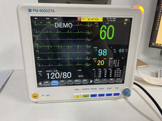 Monitor portatile multiparametro per pazienti con display da 12,1 pollici e supporto per carrello/muro per l'ICU