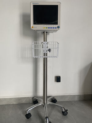 Monitor paziente multiparametrico portatile da 12,1 pollici con staffa per carrello e batteria agli ioni di litio integrata per terapia intensiva ospedaliera