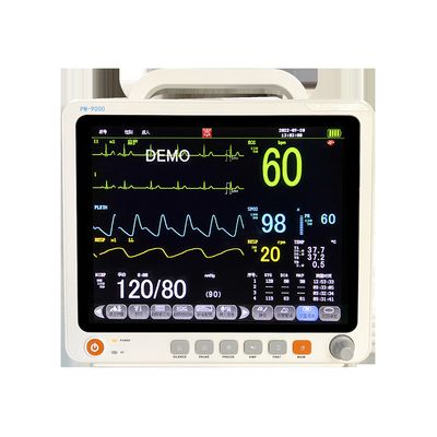 Monitor paziente multiparametrico da 12,1 pollici con LCD TFT a colori ad alta risoluzione, analisi delle aritmie e calcolo ST