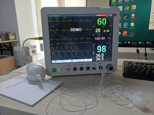 Monitor paziente multiparametrico da 12,1 pollici con 6 parametri ed ETCO2 opzionale per terapia intensiva e uso al letto del paziente