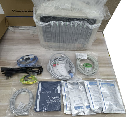 Monitor paziente a 6 parametri con carrello da comodino e alimentazione elettrica - 1 anno di garanzia