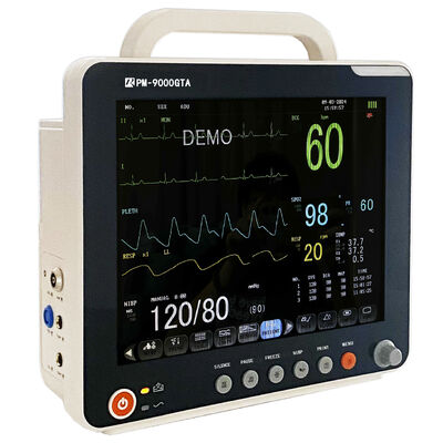 Monitor paziente multiparametrico con schermo TFT da 12,1 pollici con SpO2/ECG/PR/NIBP/TEMP/RESP per ICU ospedaliera
