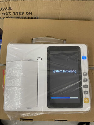 Dispositivo ECG/EKG medico portatile con schermo LCD da 7 pollici a 6 canali e alimentatore per ospedali