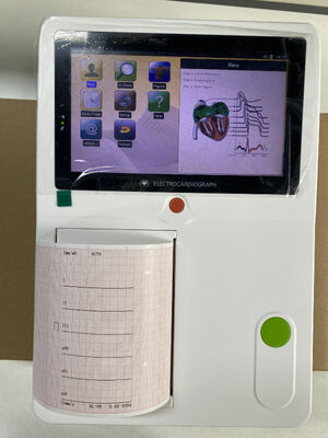 Macchina ECG Digitale Portatile con Touch Screen da 7 Pollici e Carta Termica a Rotolo per Clinica Ospedaliera