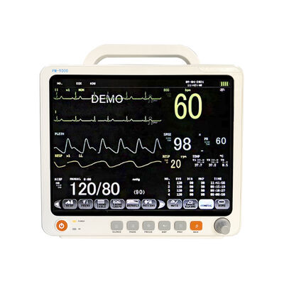 12Monitor LCD a colori da 1 pollice con parametri ECG/HR/RESP/SPO2/NIBP/Temp e certificazione ISO13485.