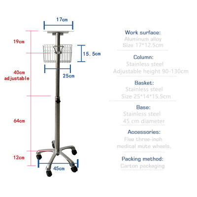 Carrello per monitoraggio dei segni vitali Carrello per attrezzature ospedaliere