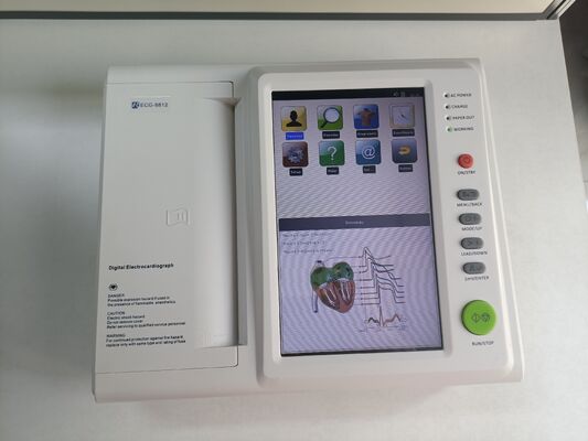 Stampa elettrogramma medico software touch screen laptop con canali guida sorgente di energia ECG materiale elettrico