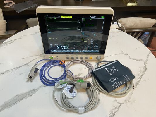 ECG Schermo da 12,1 pollici 6 Monitor paziente multiparametrico Uso domestico ospedaliero Certificato ISO13485 Attrezzatura medica di classe II ICU
