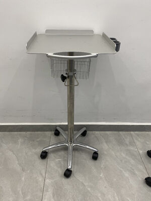 Carrello portatile per ECG Carrello per ultrasuoni regolabile in altezza Carrello medico in lega di alluminio