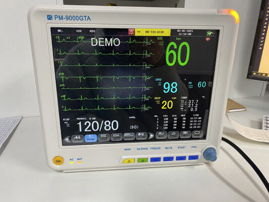 Monitor portatile a bordo letto con ECG SPO2 NIBP TEMP RESP Opzionale ETCO2-Classe II Garanzia di 1 anno