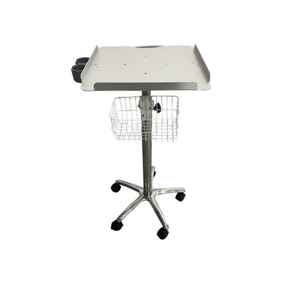 Camionetto portatile per scanner ad ultrasuoni con materiale metallico e design moderno per uso ospedaliero