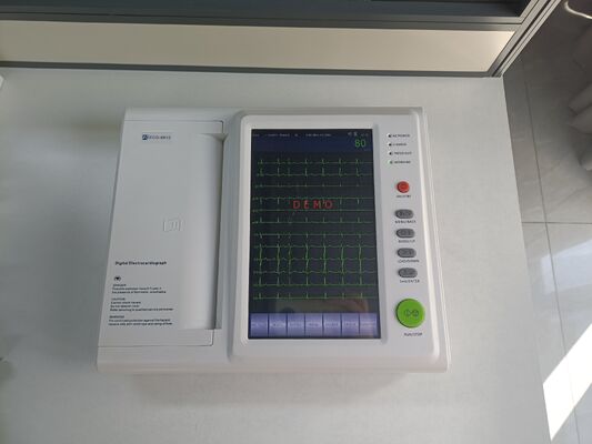 Macchina ECG 12 canali portatile portatile monitor EKG con 10,2" Color touch screen e batteria integrata