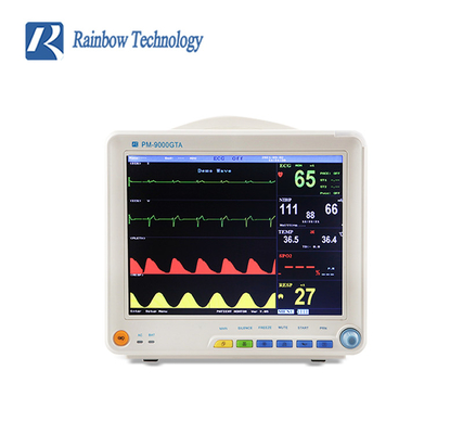 Monitor critico del lato del letto del monitor portatile a 12,1 pollici ICU di Vital Sign Multi Parameter Patient di parametri di TFT 6 di colore