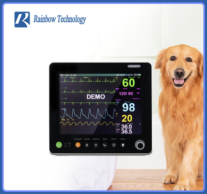 Impiegati medici Vital Signs Monitor Multiparameter Portable di anestesia del veterinario animale