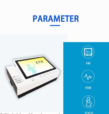 Cuore fetale a pile Rate Monitor con l'esposizione del peso 4kg e di forma d'onda di FHR